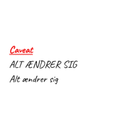 Alt ndrer sig