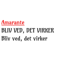 Bliv ved det virker
