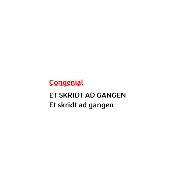 Et skridt ad gangen