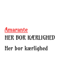 Her bor krlighed