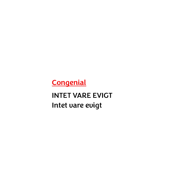 Intet vare evigt