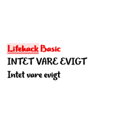 Intet vare evigt