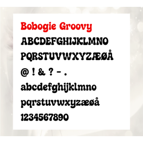 Bobogie Groovy � komplet bogstavs�t (store + sm� bogstaver)