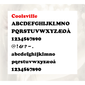 Coolsville � komplet bogstavs�t (store + sm� bogstaver)