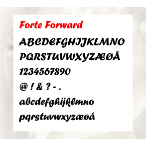 Forte Forward � komplet bogstavs�t (store + sm� bogstaver)