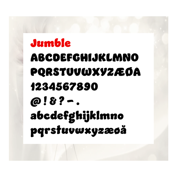 Jumble  komplet bogstavst (store + sm bogstaver)
