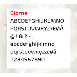 Biorne � komplet bogstavs�t (store + sm� bogstaver)