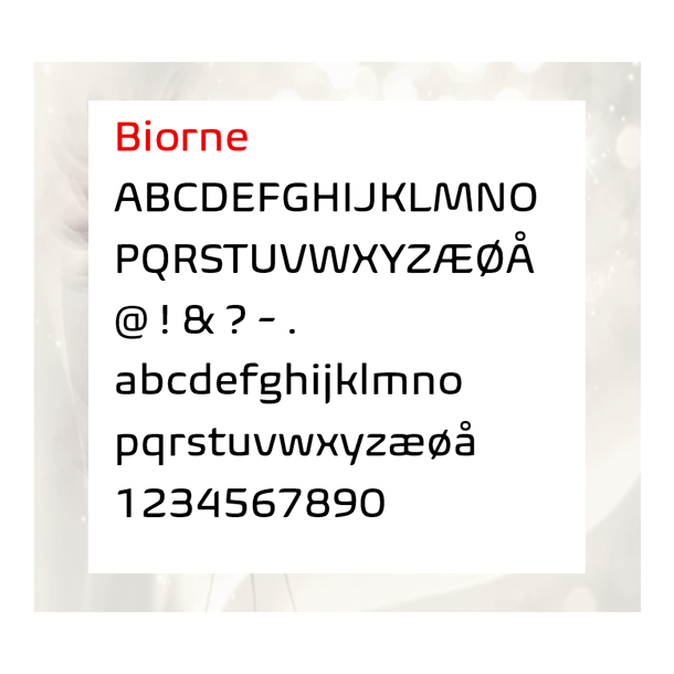 Biorne  komplet bogstavst (store + sm bogstaver)