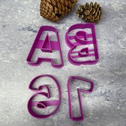 Bogstavst udstikker A- + 0-9 10 cm