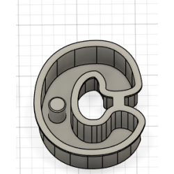 Trykplade til Bogstavst udstikker 10 cm