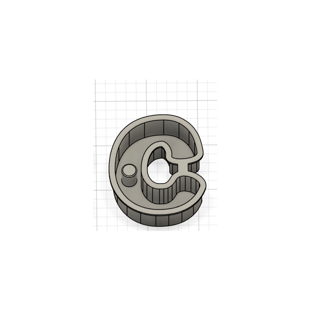 Trykplade til Bogstavst udstikker 10 cm