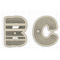 Trykplade til Bogstavst udstikker 10 cm